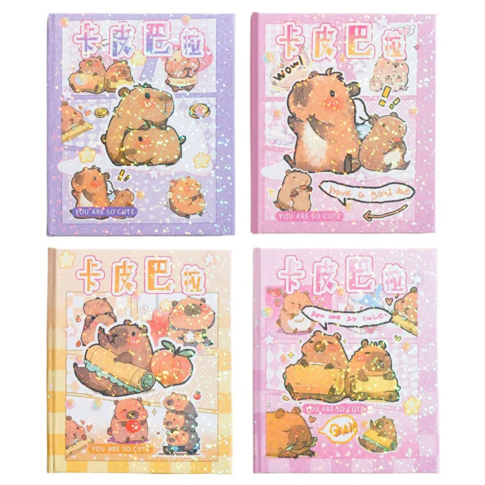 Cahier de poche A7 sans doublure, mini bloc-notes portable, bloc-notes Kawaii, petit, vierge, mignon, ami, Capybara Capybara