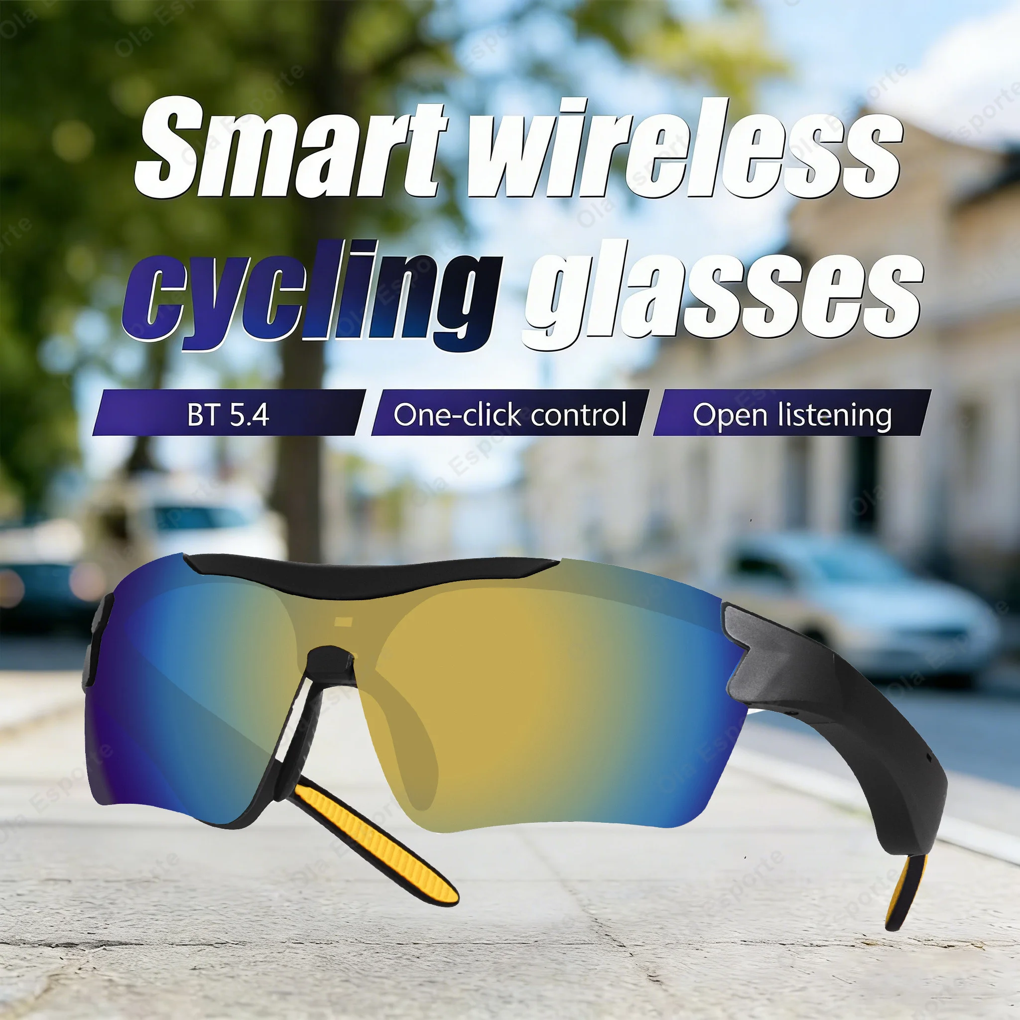 

Newest Audio Outdoor Smart Glasses Wireless Bluetooth Call Music Cycling Sports Headphone UV Protection Sunglasses for Men Women