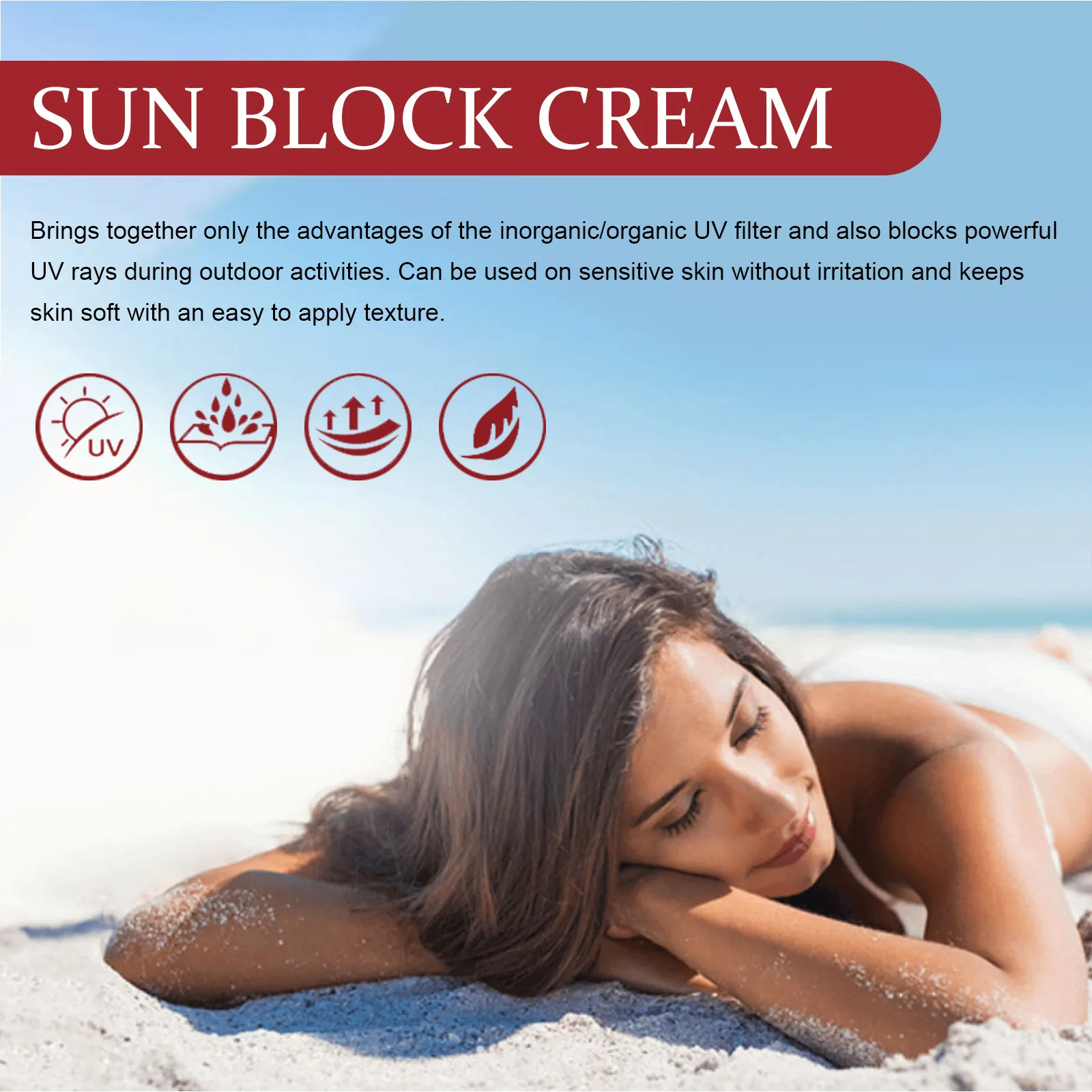 Anti Sun Cream UV Protector Refreshing Sunblock Anti Oxidant Oil Control Waterproof Long Lasting Face Body Skin Protective Cream