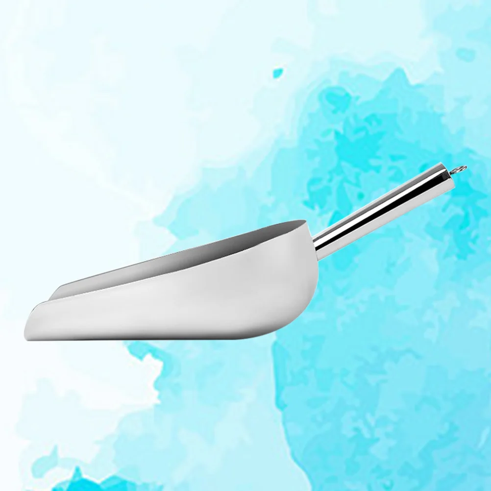 

Stainless Steel Thick Straight Handle Ice Cube Shovel Heavy Duty Wear-Resistant Multi-Purpose Food Metal Scoop Candy Coffee Bean
