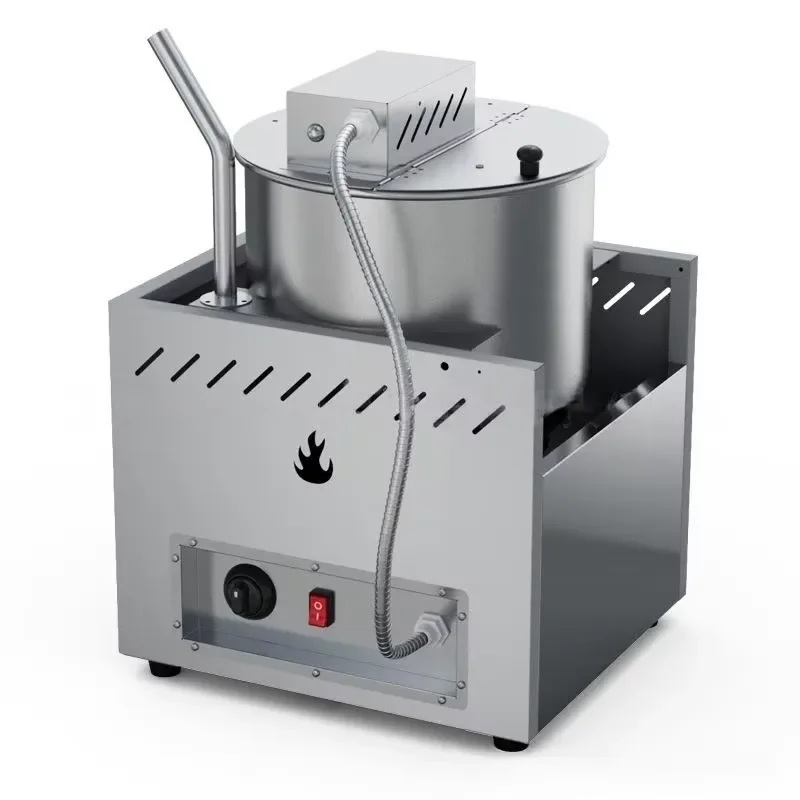 Commercial Gas Popcorn Machine Automatic Snack Maker for Theater Carnival Street Food Business High Efficiency Stainless