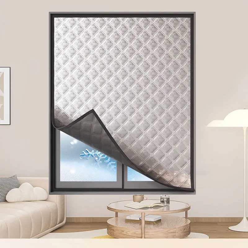 Household Window Sunshade Aluminum Foil Insulation Film, Anti UV, Anti Cold, Windproof, Heat-Insulating and Warm Curtains.