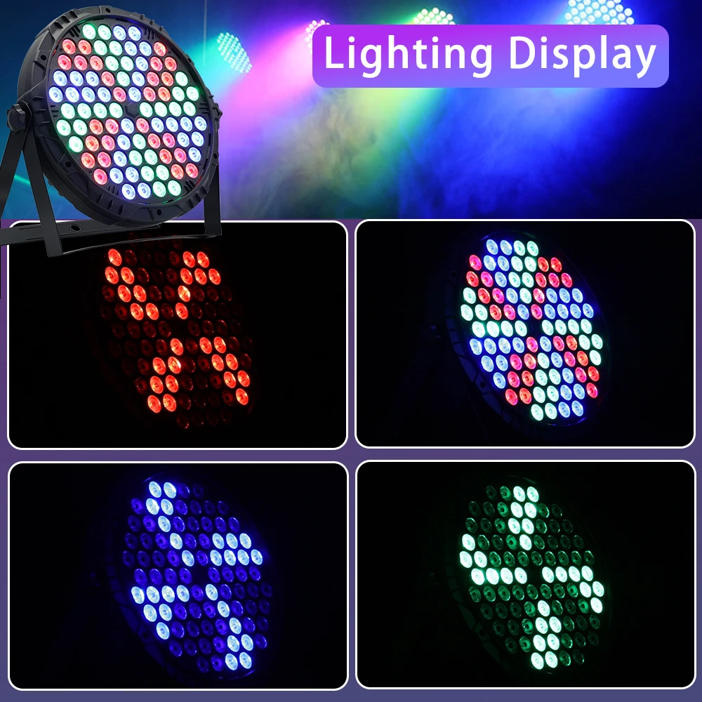 DAGTOUZ 1 2 4 8PCS 84 LED RGB  - Audio Music Dj ulasan dan harga
