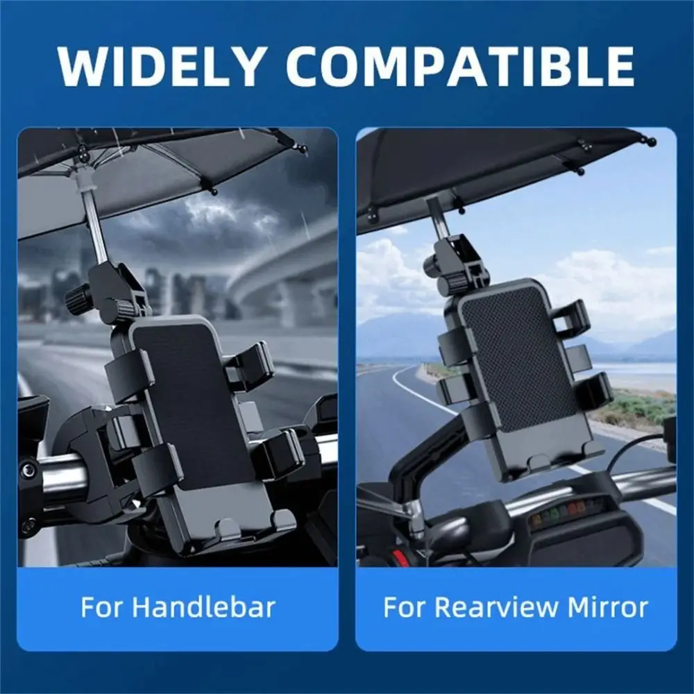 

Держатель для телефона из алюминиевого сплава, регулируемая противоскользящая подставка для мотоцикла, устойчивая подставка для мобильного телефона 5-7,2 дюйма.