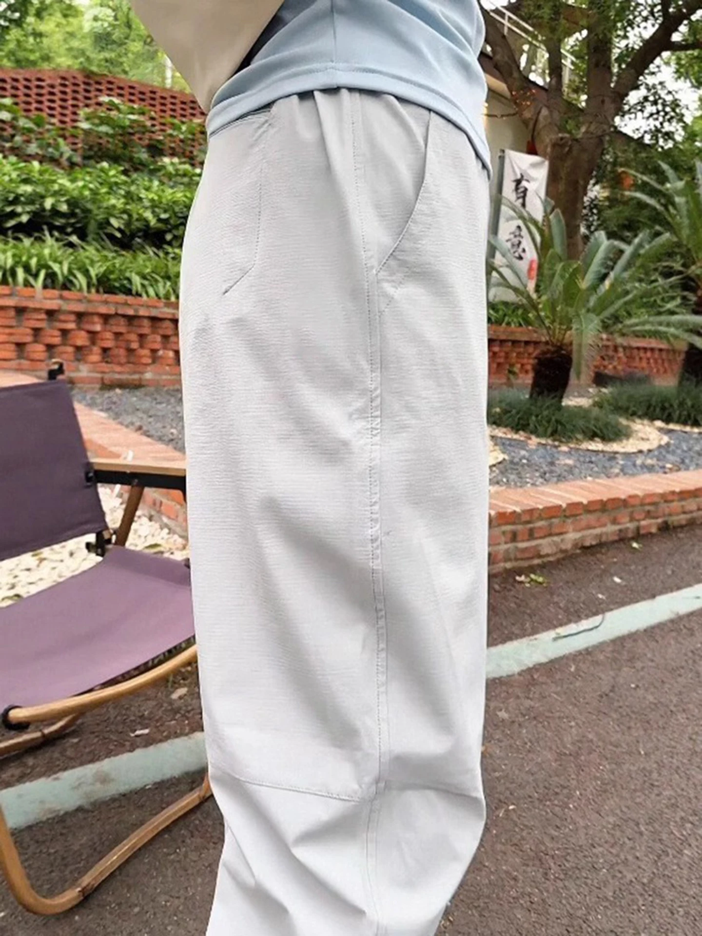 Pantaloni sportivi Qui Dry in seta di ghiaccio Estate da donna Nuovo Sle 2025 Nuova protezione solare Harlan Pantaloni casual leggeri e sottili Nove punti