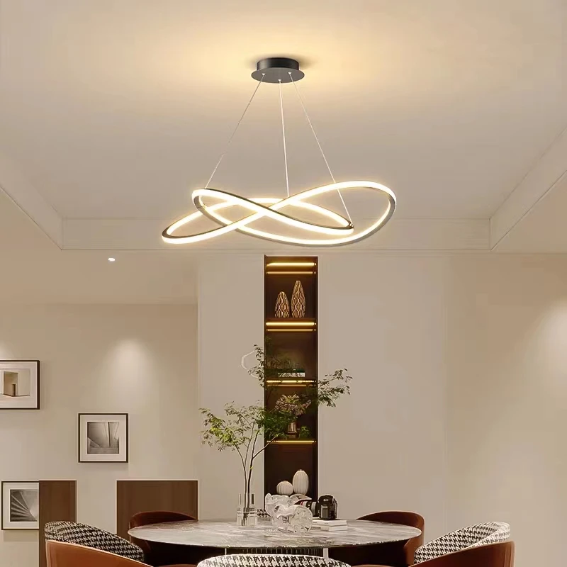 Lampu gantung LED, lampu gantung langit-langit LED untuk restoran lampu gantung Nordik Modern sederhana ruang makan Hotel lampu Bar seni perlengkapan dekorasi rumah