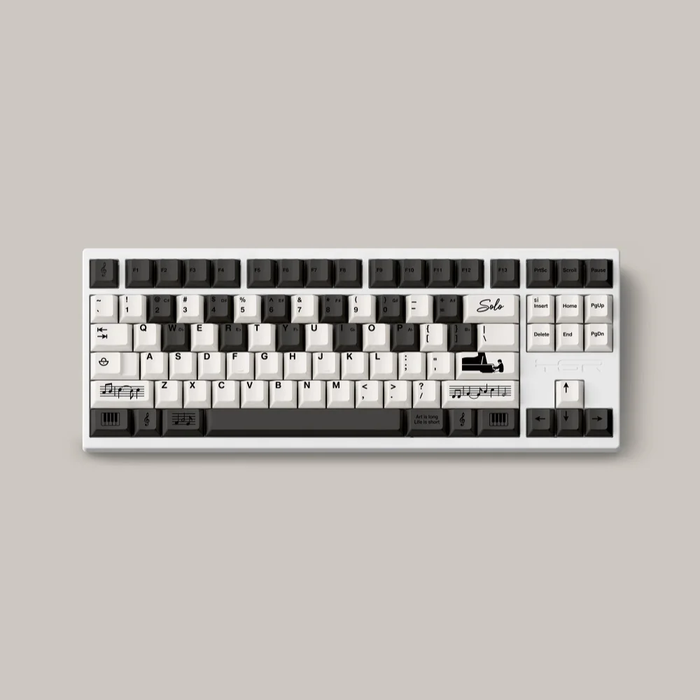 FBB Piano Theme Keycap 179Keys PBT Custom Original Keyboard Cap Cherry Profile Gaming KeyCap for Mechanical Keyboard Accessories