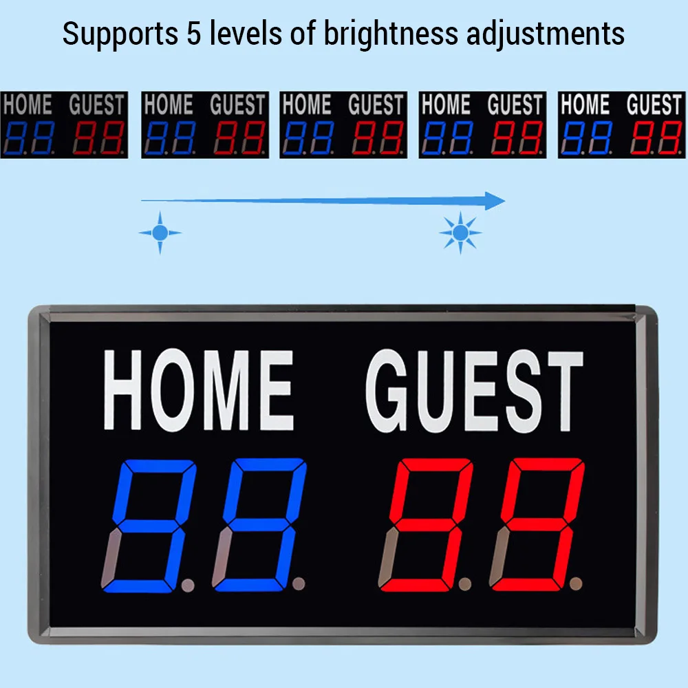 4-Digit LED Electronic Score  Scoreboard with Remote for Basketball   Table Tennis Scoreboard for Basketball