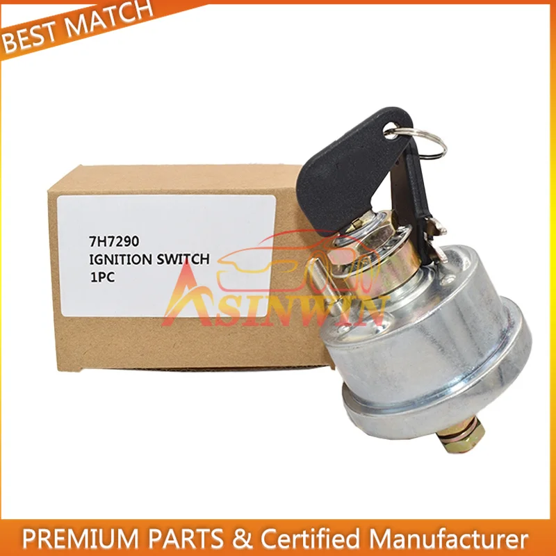 7H7290 7N0718 7N-0718 High Quality Master Disconnect Ignition S-witch W2 keys Fits For Caterpillar Cat Excavator Heavy Equipment