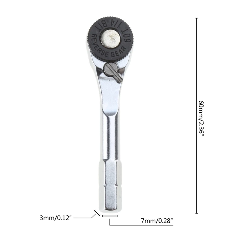 Quick Ratchet Wrench 1/4Inch HexBit Wrench Socket Wrench Car Repair Hardware DropShipping