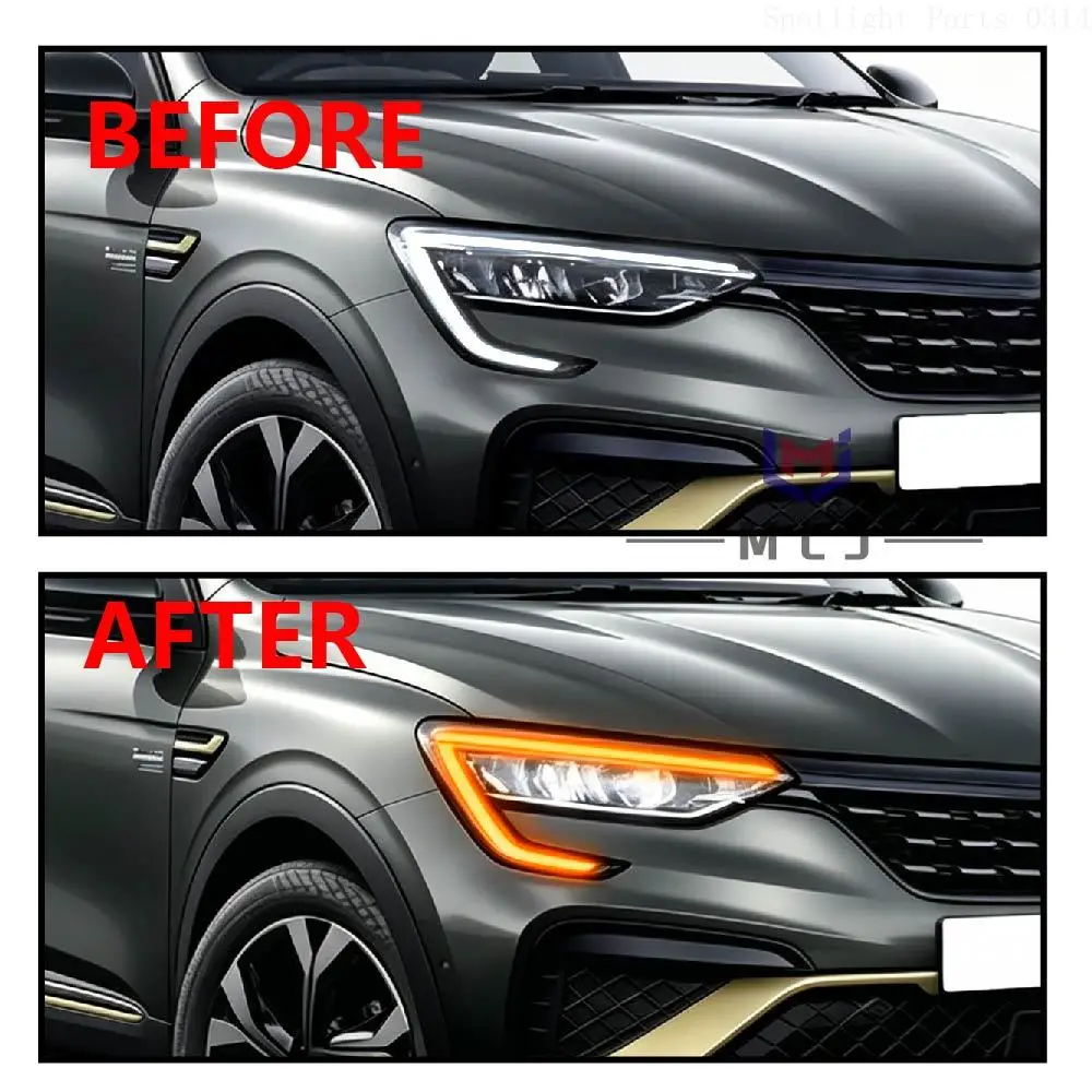 Amber Light DRL Chip 260608955R-L 260101915R-R For Renault Arkana 2021-2025 Angel Eyes LED Headlight Daytime Running Lights Chip