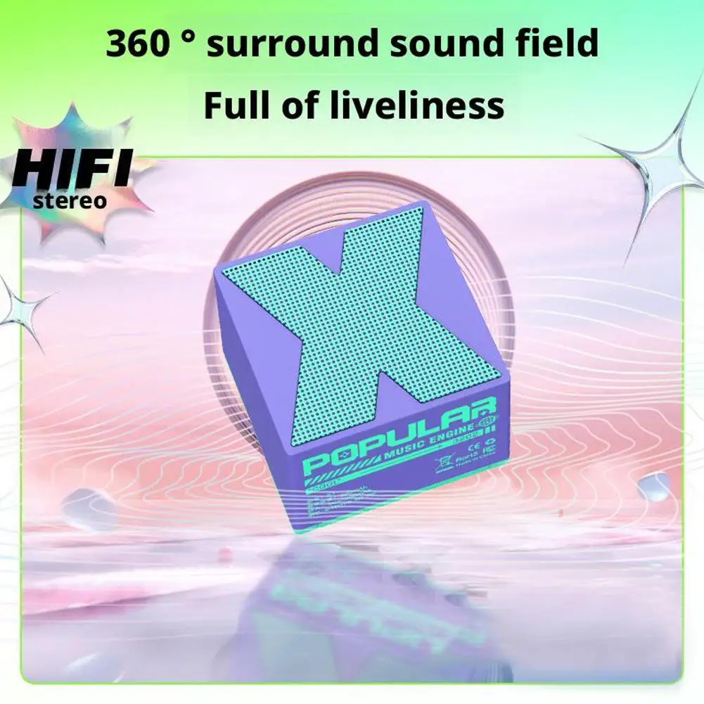 

Portable Bluetooth Speaker, 360°Surround Sound Quality HIFI Heavy Bass 3D Surround, Pairing, Latest BT 5.4, Gift Idea