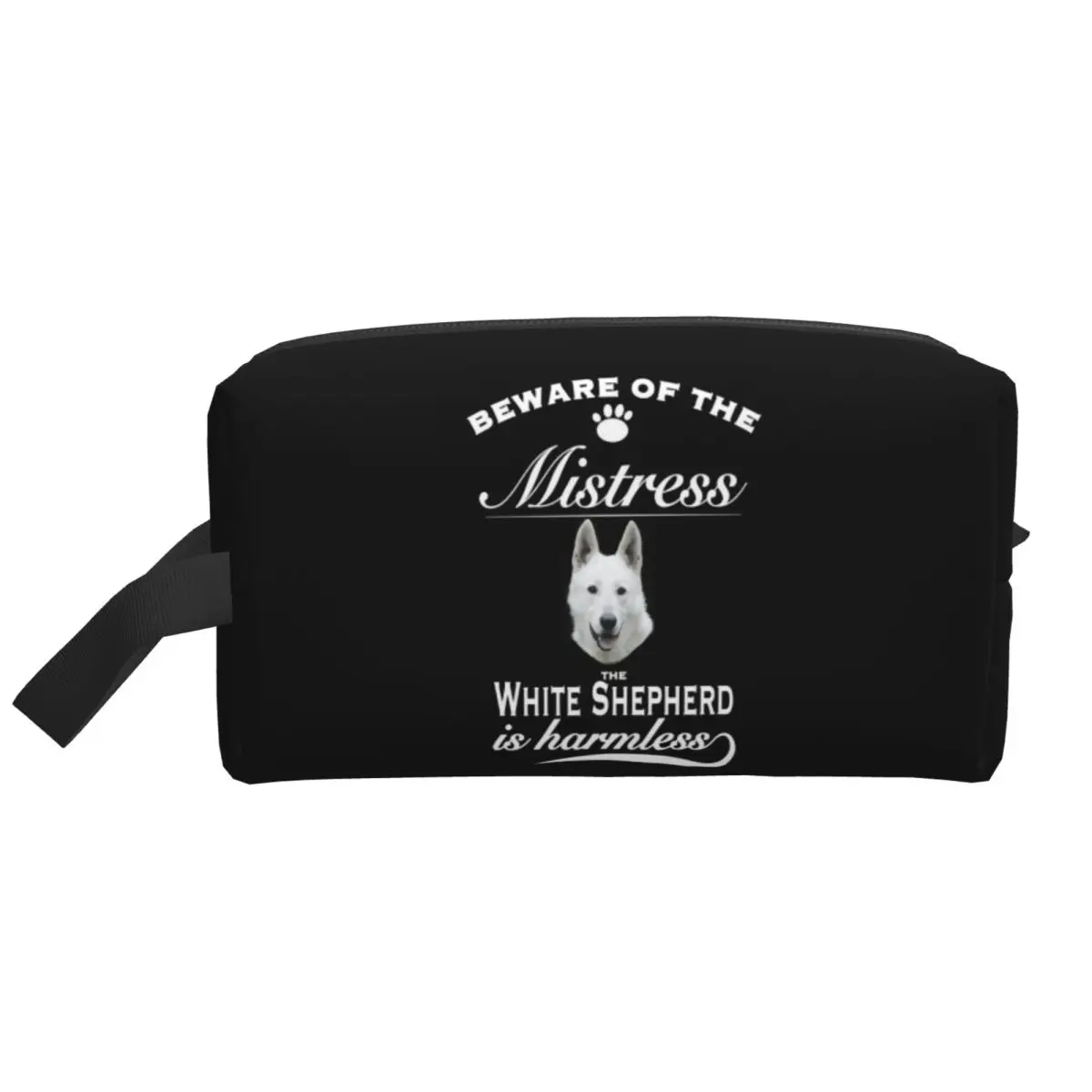 

Белая футболка с изображением немецкой овчарки, женская косметичка, дорожный органайзер для макияжа, сумка для хранения