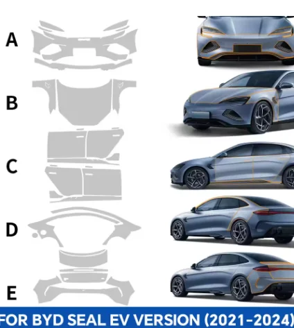 PPF For BYD Seal EV Version 2021 2022 2023 2024 TPU Paint Protection Film Car Body Sticker Anti-scratch Protective Accessories