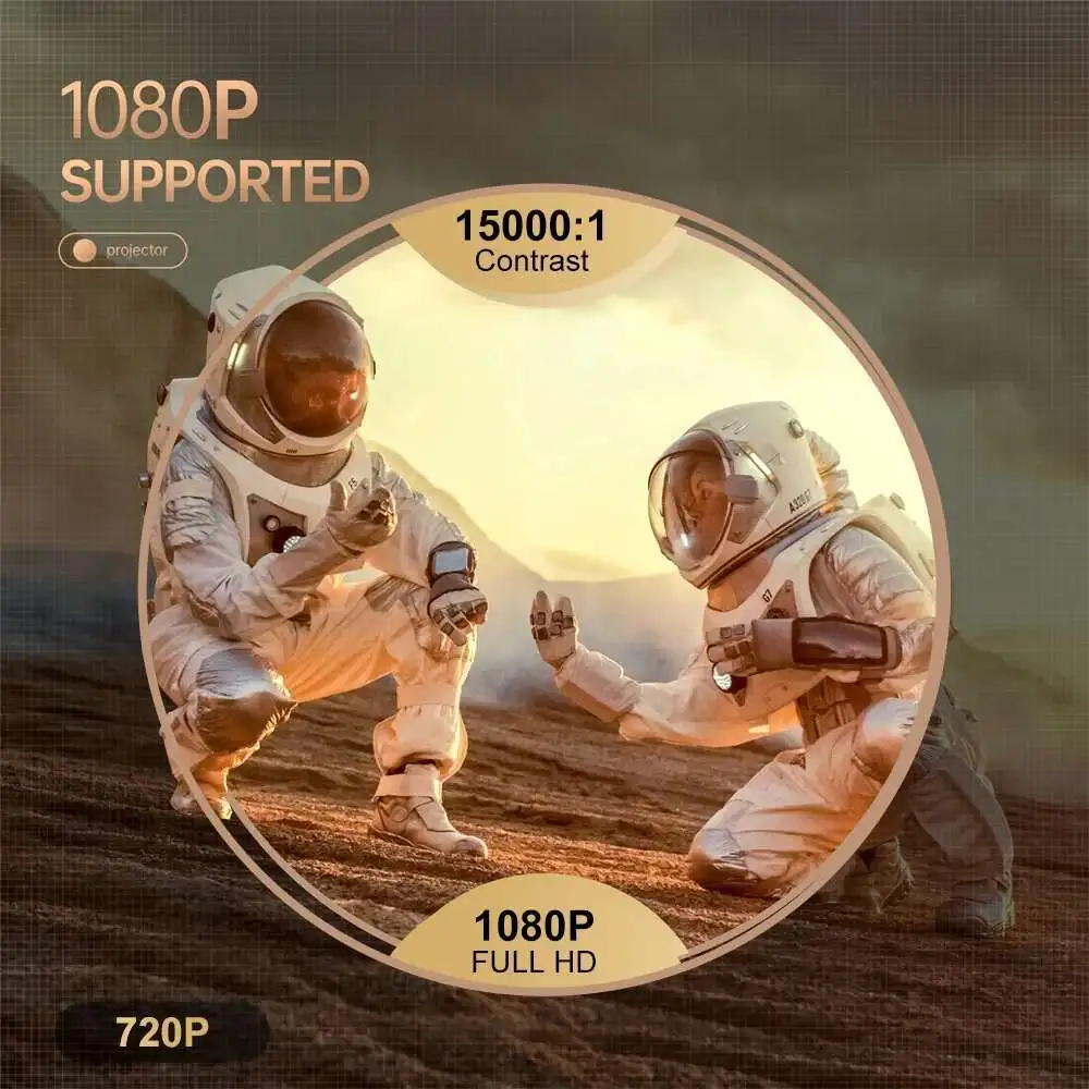 Everycom Zhuozhen CR7 TD97S Full HD 1080P โปรเจคเตอร์ 4K ถอดรหัสสมาร์ทโปรเจคเตอร์ 8500 Lumens Android 5G WIFI Beamer