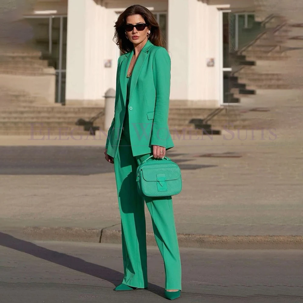 Customized Lightweight Women's Suits 2026 Luxury One-Button Straight 2 Piece Jacket Pants Sets Customized Office Lady Clothing