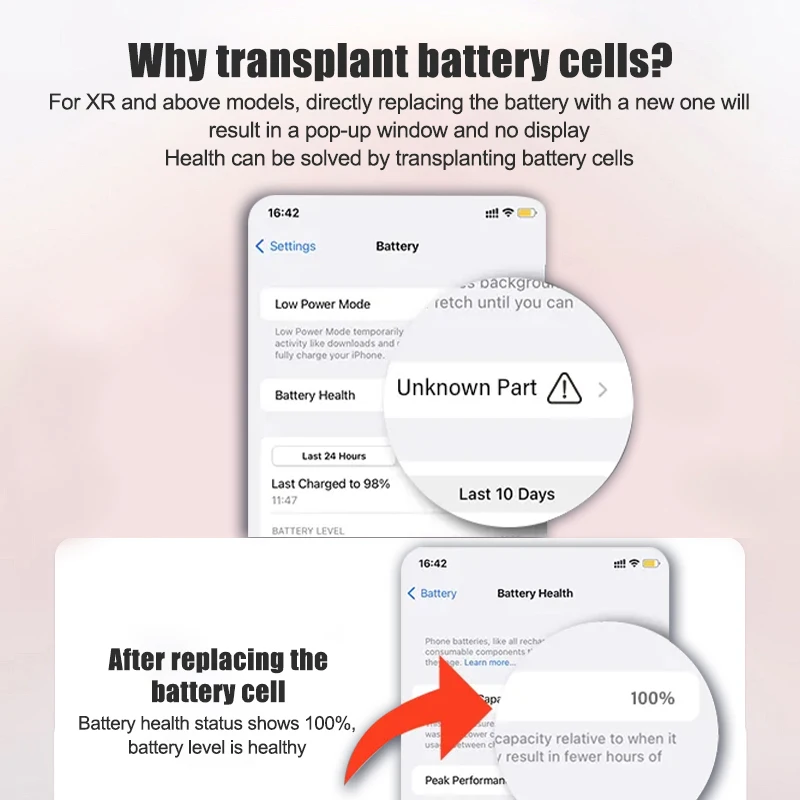 New 2025 Zero-cycle High-quality Battery For IPhone XR XS 11 12 13 14 15 Pro Max 12Mini 13Mini 14Plus 15Plus Free Tool image 3