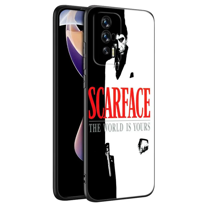 Scarface 1983 Film Black Silicone Phone Case For Xiaomi Redmi 7A 8A 9A 10A 11A 9C 10C 12C 13C 11 Prime A1 A2 + 12 4G Note 9T 12R