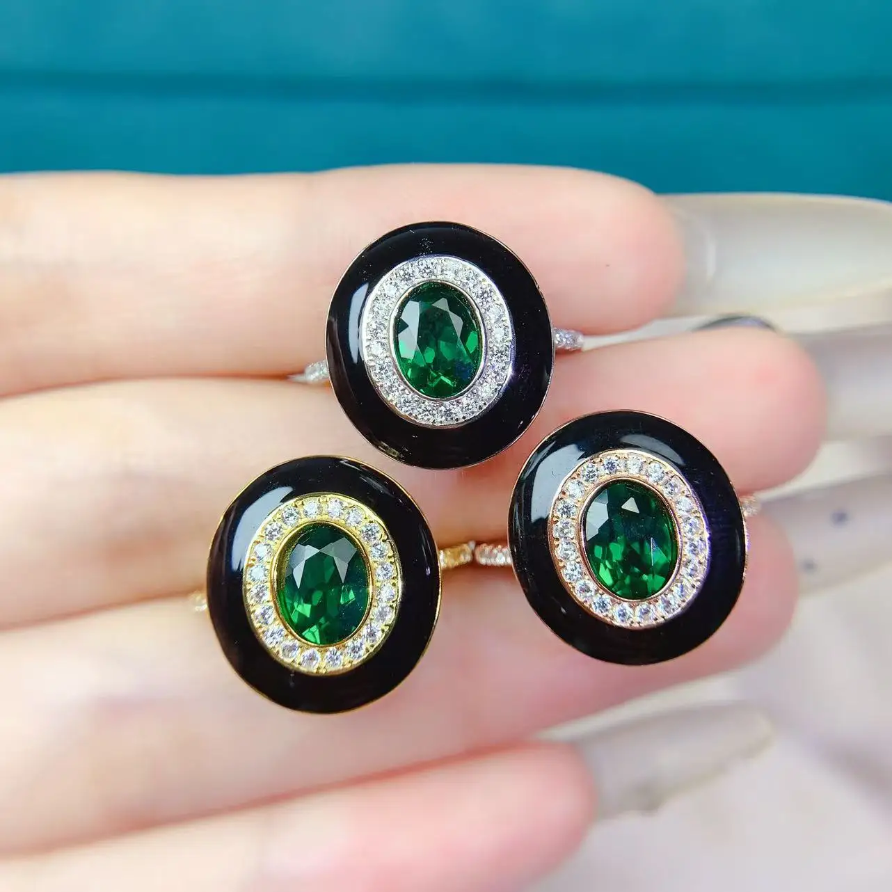 

Breathtaking Diopside Gemstone Ring Polished S925 Silver Trendy Gift High End Jewelry Designer Masterpiece