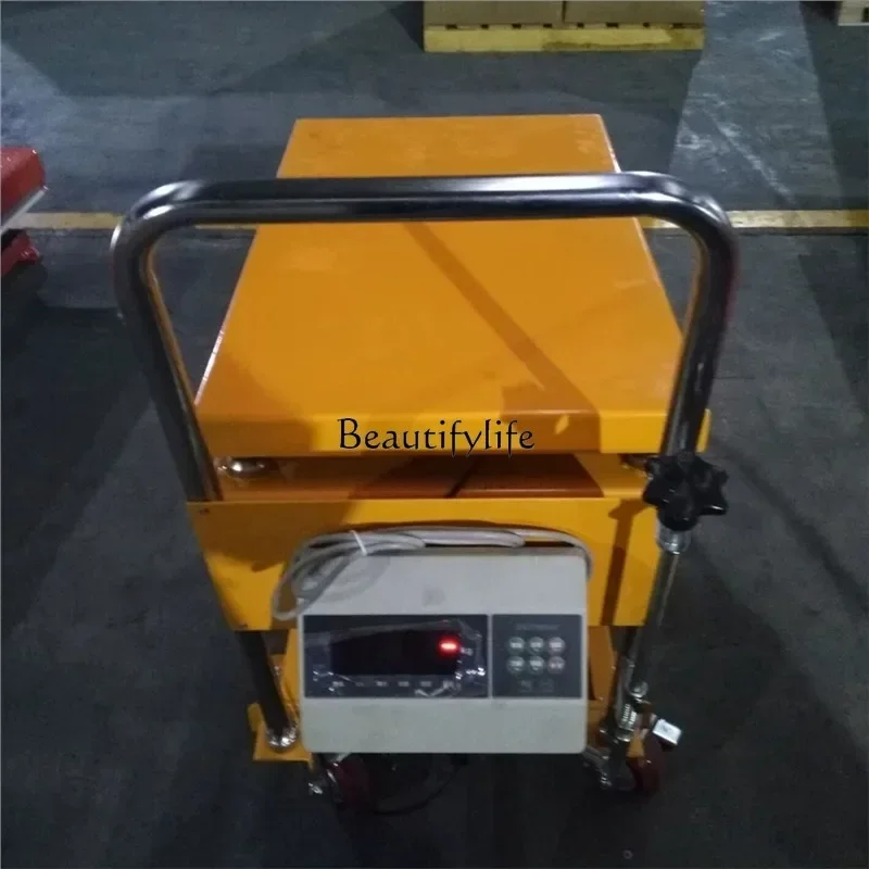 Electronic scale hydraulic lifting platform car lift can be weighed lifting car