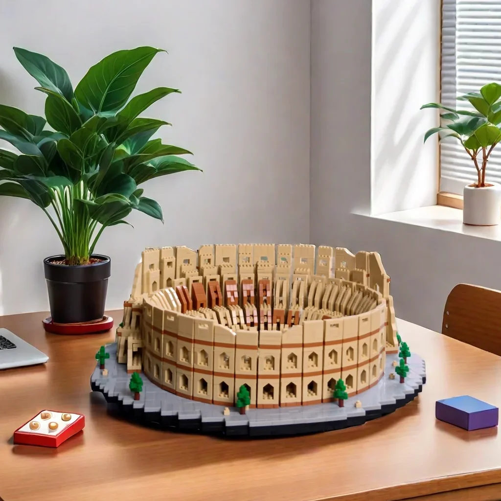 European Roman Colosseum Architecture Building Blocks Toy: Ideal Festive Gift, Classy Home Decor, Enhances Creative Thinking