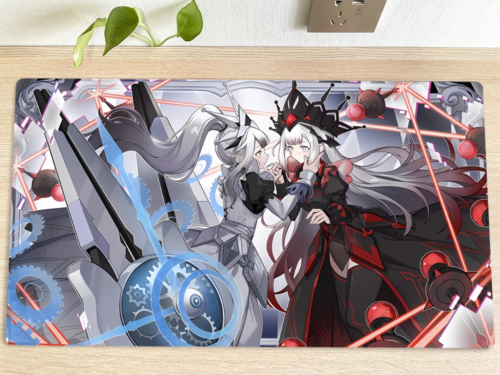 YuGiOh Table Playmat M∀LICE＜Q＞TCG CCG Mat Trading Card Game Mat Mouse Pad Desk Gaming Play Mat Mousepad 60x35cm With Bag