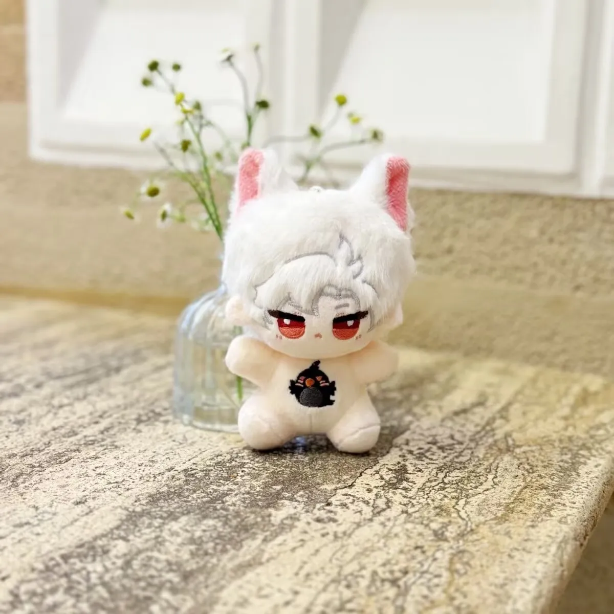 Originale Qin Che 10 cm "Love and Deep Space" bambola di cotone a ventaglio, forma gommosa e coccole Big Che