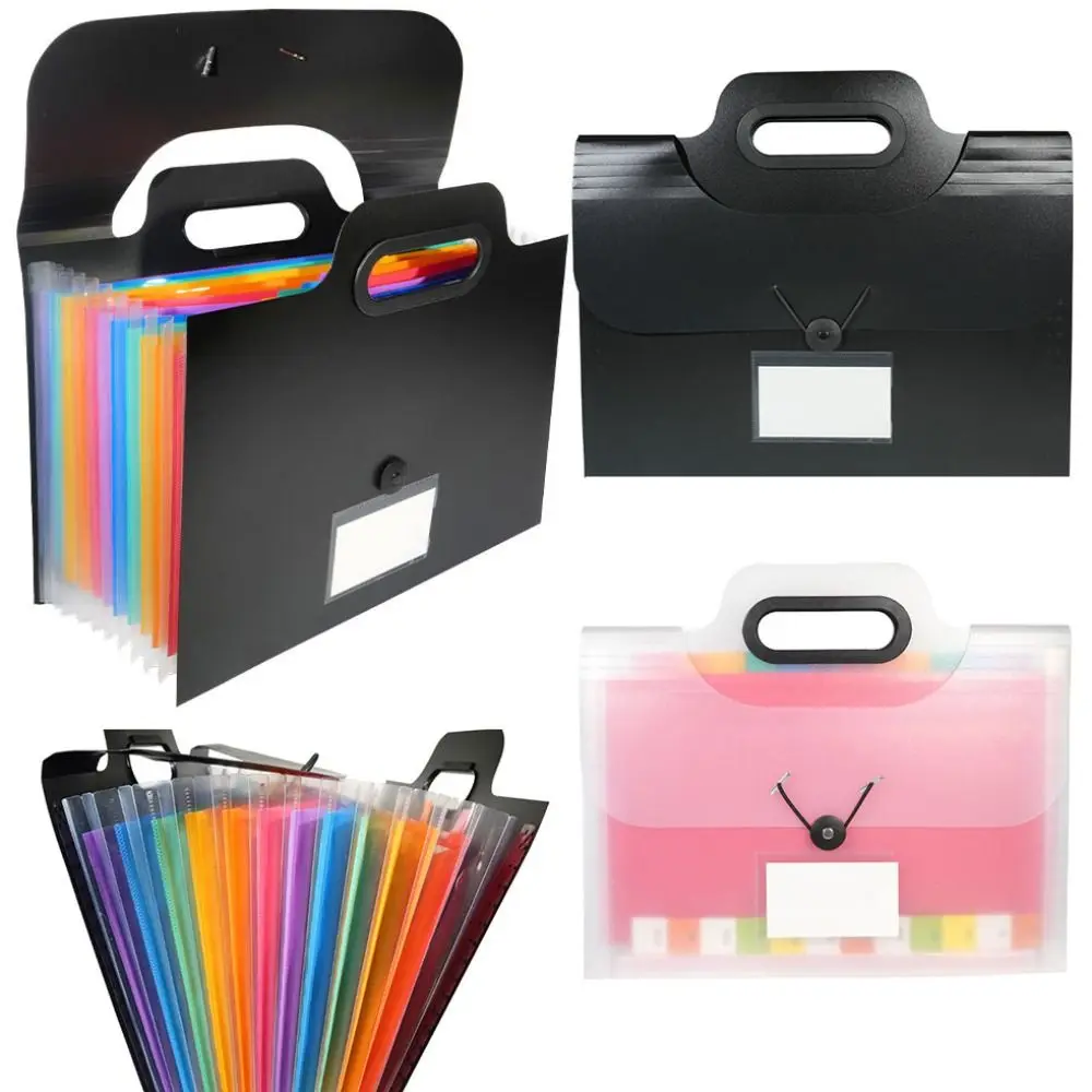 

13 Grid A4 File Folder Accordion Style Large Capacity Documents Organizer Handheld Classified Handheld Accordion Bag