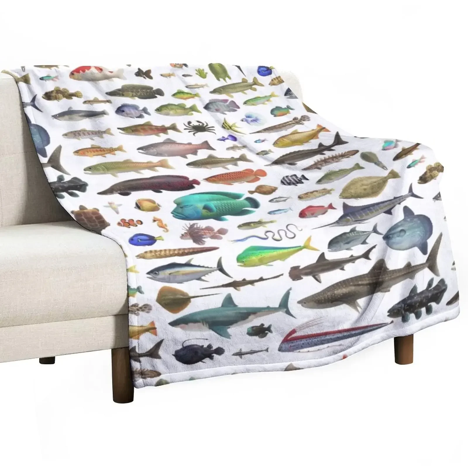 

ALL FISH N STUFF Critterpedia Throw Blanket Decoratives Bed linens Beautifuls Blankets