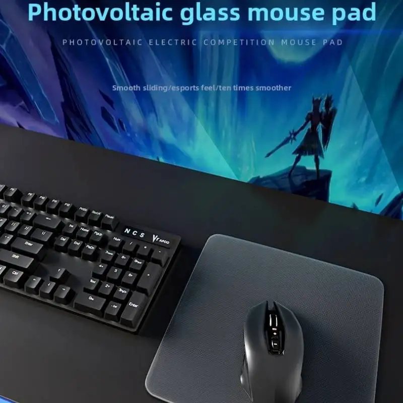 Clear Game Mouse Waterproof Pad Hard Glass Gaming Mouse Mat Professional Smooth Mousepad for Laptop Pc Office Desk Mat Notebook
