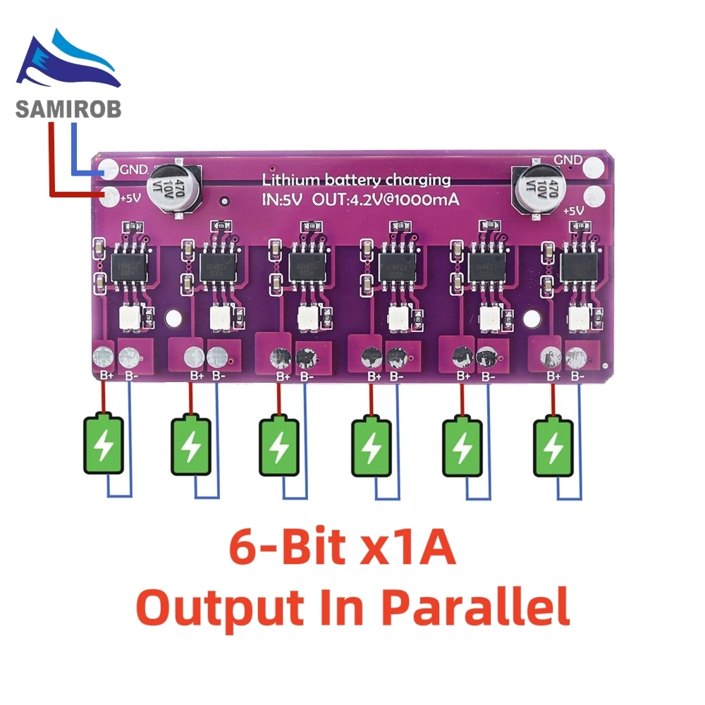 18650 Charging Module Lithium Battery Charger Board 4056 5V 1A PCB Circuit Board Charger Array  Electric Scooter Accessories
