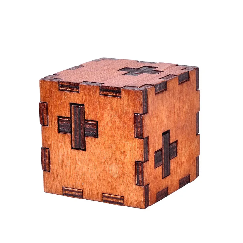 Drewniany Kong Ming Lock Lu Ban Lock Łamigłówka Edukacyjna Zabawka Montessori 3D Puzzle Gra Odblokowywania Zabawki dla Dzieci i Dorosłych