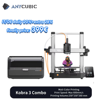 ANYCUBIC Kobra 3 Combo FDM Multi-Color 3D Printer Print in 4 to 8 Color With Max 600mm/s Printing Speed Build Size 250x250x260mm