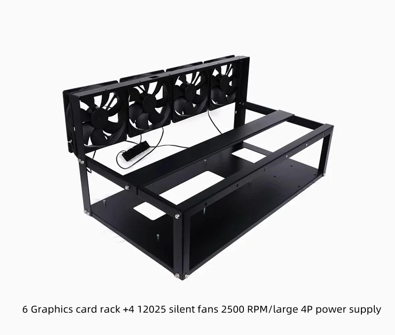 Multi-graphics Open Computer Case GPU Rack 6-card Graphics Card Mounting Bracket Mute