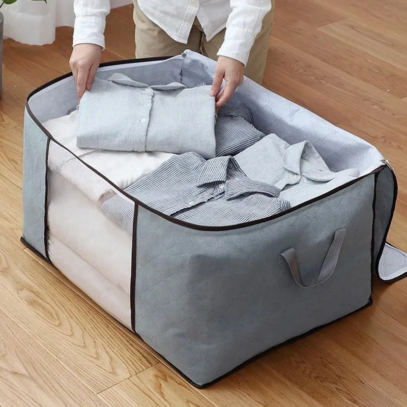 Large Capacity Clothes Storage Bag Foldable Blanket Storage Containers for Organizing Bedroom Closet