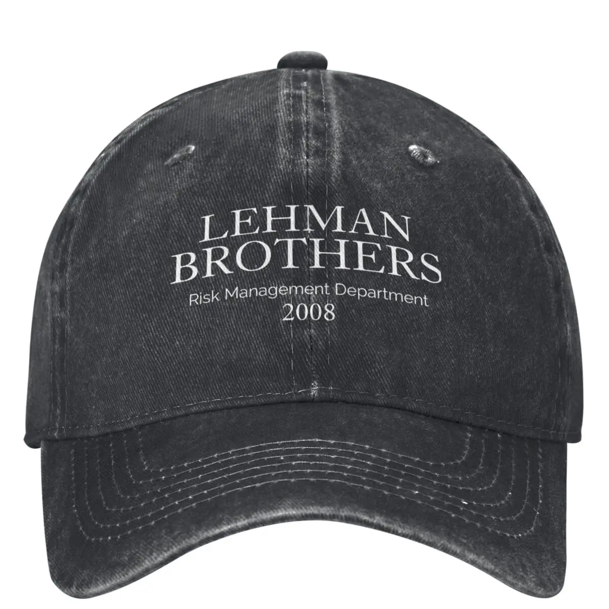 

Lehman Brothers Risk Management 2008 Merch Men Women Baseball Cap Distressed Denim Washed Caps Hat Outdoor Casquette Dad Hat