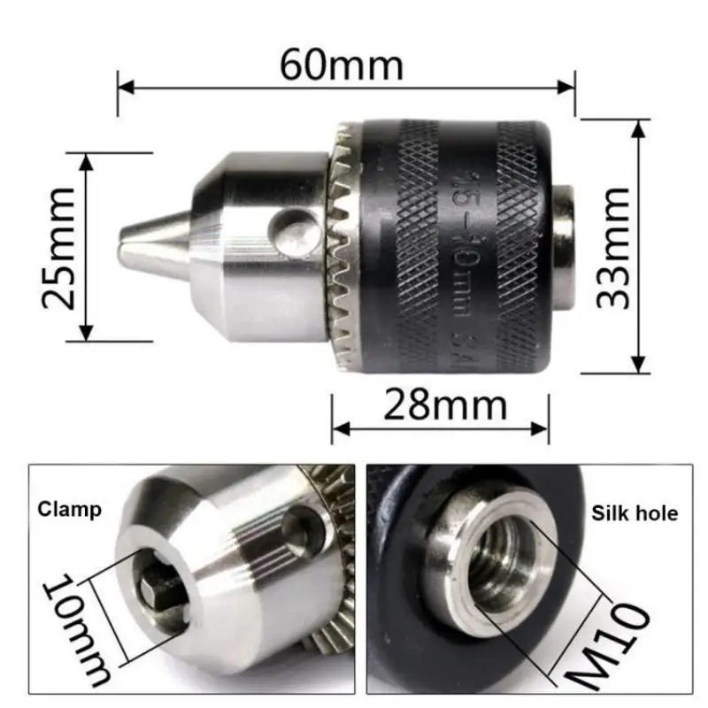 Angle Grinder Collet Chunk Adapter Bit For Electric Screwdriver Chuck Chunk Holder Power Drill Convert Adapter M10 Thread Tools