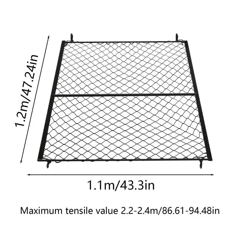 1.1 X 1.2m Heavy Duty Cargo Net Automotive Cargo Nets High Elastic Single Layer Cargo Net For Pickup Trucks Suv Small Trailer