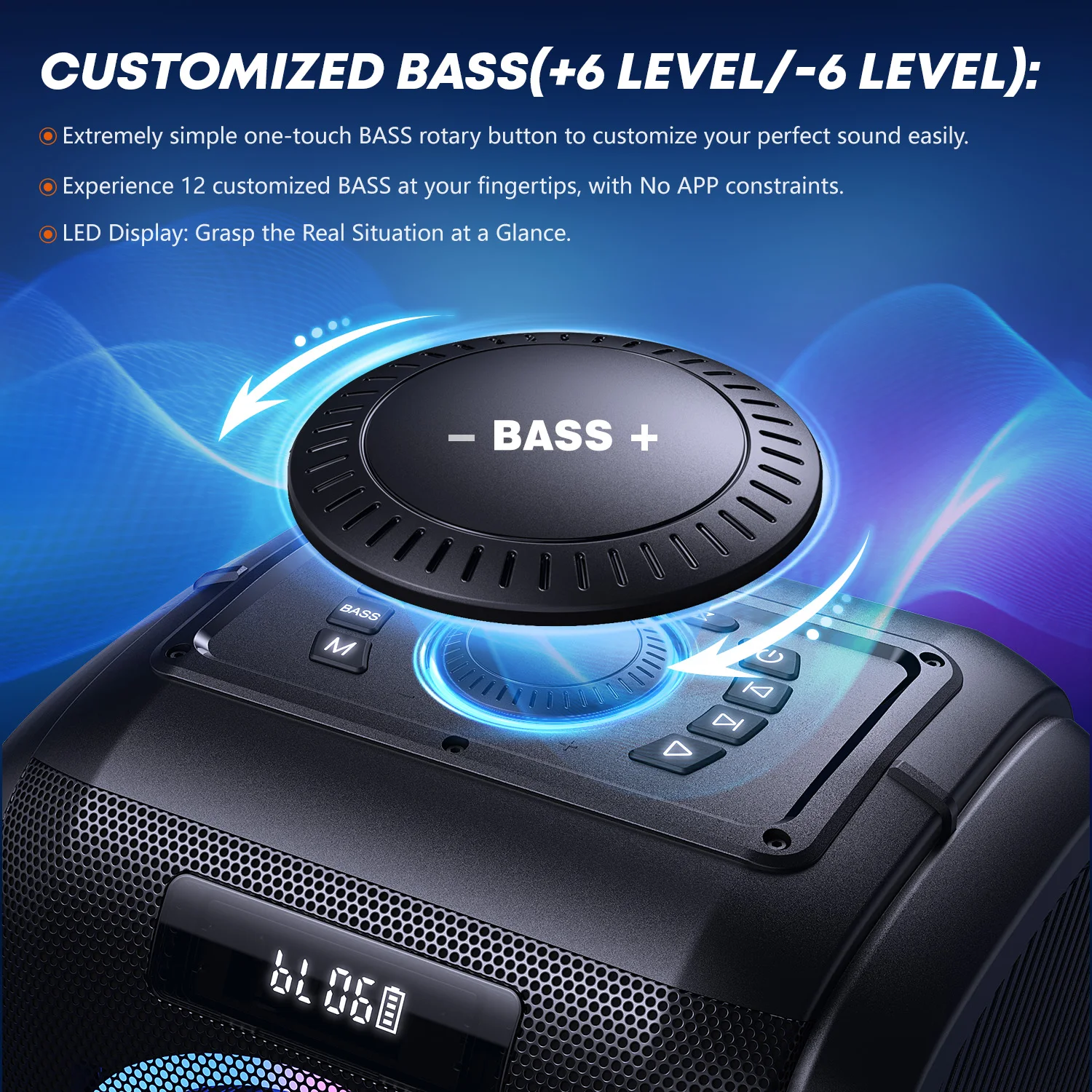 W-KING T9PRO Portable Bluetooth Speaker - 120W RMS Party Boombox
