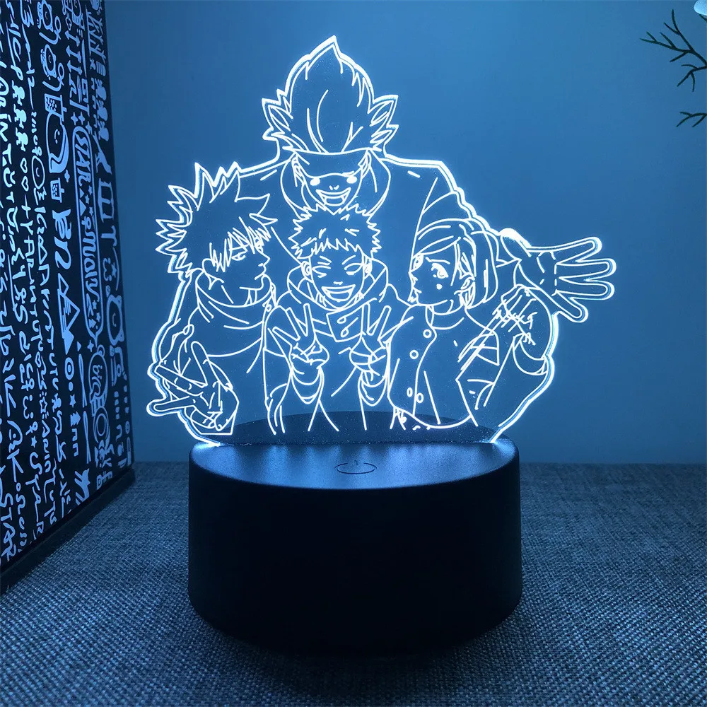 Anime Lamp Jujutsu Kaisen Led Night Light Action figure Satoru Gojo Nightlight Anime Decoration Lamp Bedroom Kids Birthday Gifts