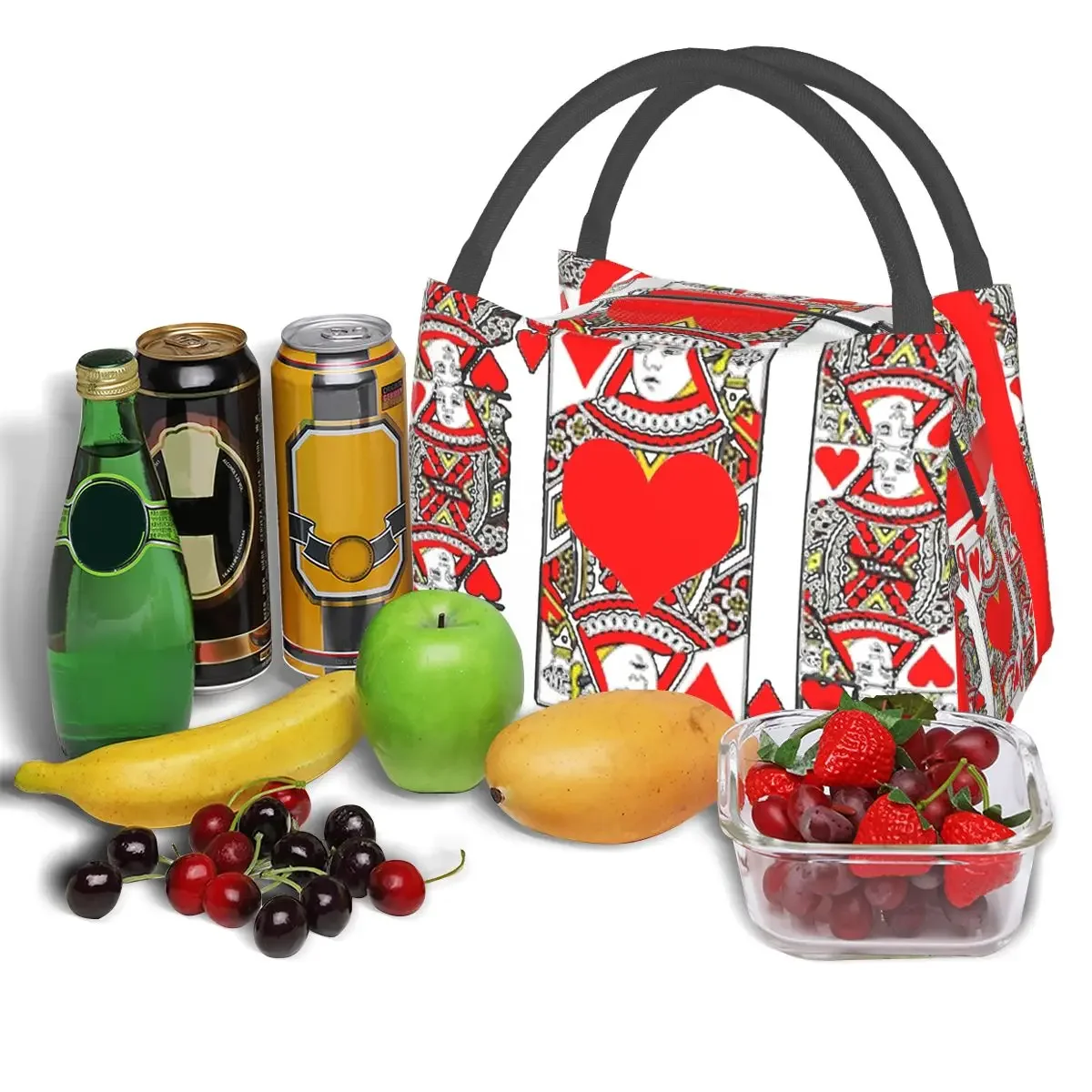 ملكة القلوب أكياس الغداء معزول بينتو صندوق قابلة لإعادة الاستخدام حقيبة الغداء نزهة أكياس برودة حقيبة حرارية للمرأة الأطفال مكتب