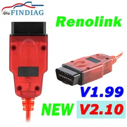 Renolink V1.99 V2.10 OBD2 for Renault OBD2 Car Diagnostic Auto Tool ECU Tuning Reset ECM UCH KeyProgrammer