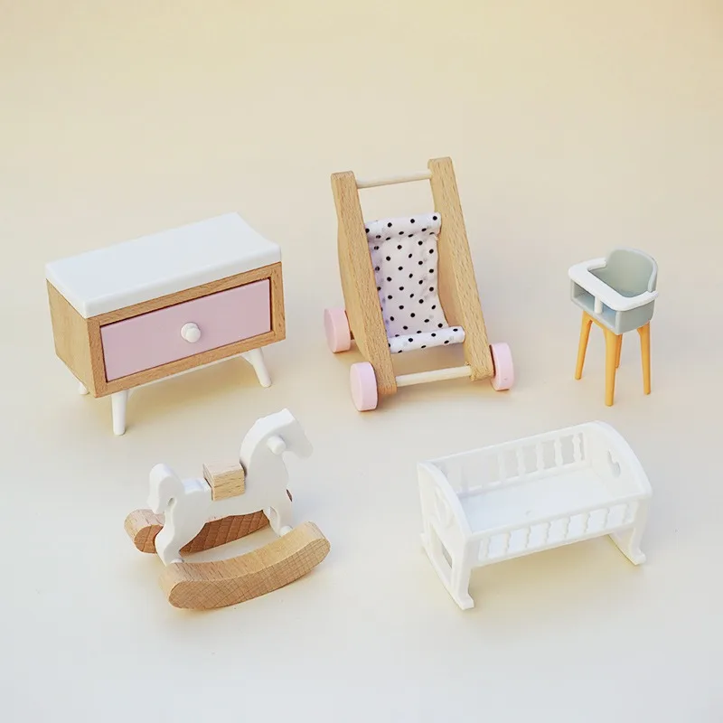 

Playhouse Room Furniture Children's Room Baby Room Scene Decoration Shooting Props Small Bed Slide Shake