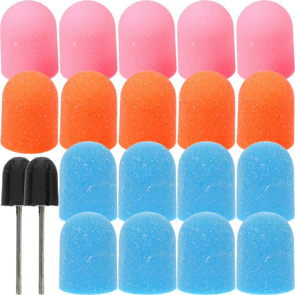 3 set di tappi per sabbia per lucidatore per unghie, punta per trapano elettrico portatile per unghie, accessorio per lucidatura professionale per manicure, tappo per levigatura per manicure