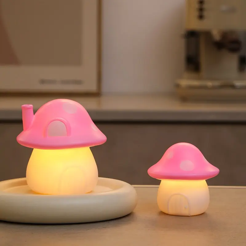 Cute Fun Cute Mushroom Light Night Light Ambient Light Luminous Room Decoration Room Ornament Birthday Gift Small Mushroom