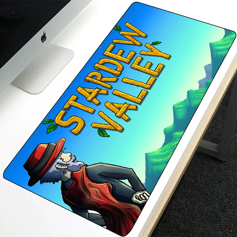 Stardew Valley Large Anti-slip Mousepad Printing Computer Gamers Locking Edge Non-slip Mouse Pad XXL90x40cm Keyboard PC Desk Pad