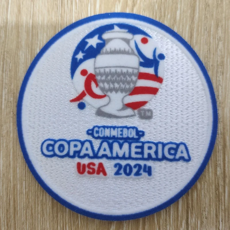 Cnmebol-insignias de fútbol flocado, parches de fútbol, Material flocado, planchado, Copa América, EE. UU. 2024