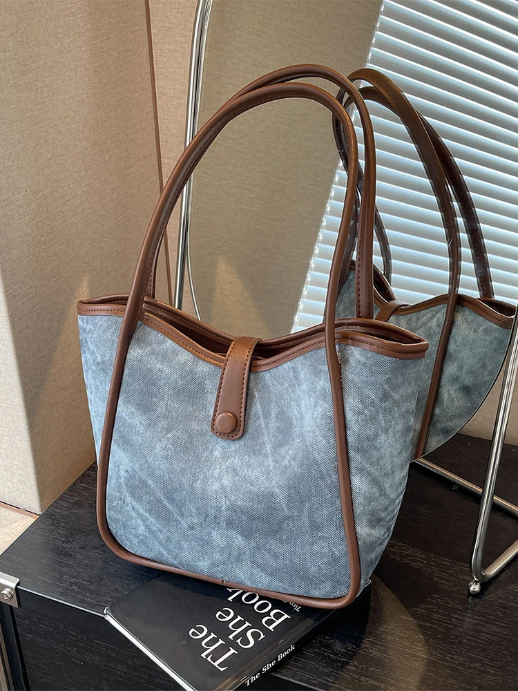 Fashion Versatile Leisure Handbags For Women Texture Popular Pu Leather Shoulder Bag Female Large Capacity Commuting Tote Bags