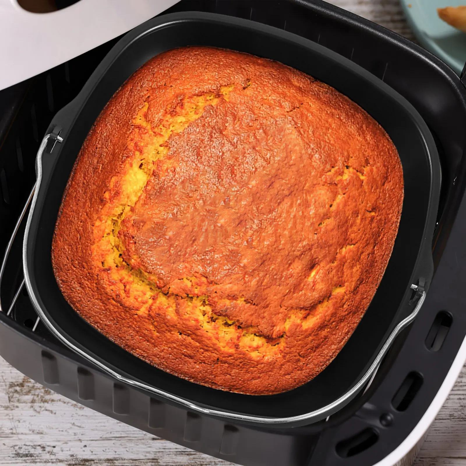 Cesto de Assar de Aço Carbono Reforçado para Forno e Fritadeira, Assadeira de Metal Multifuncional de Substituição para Cozinha