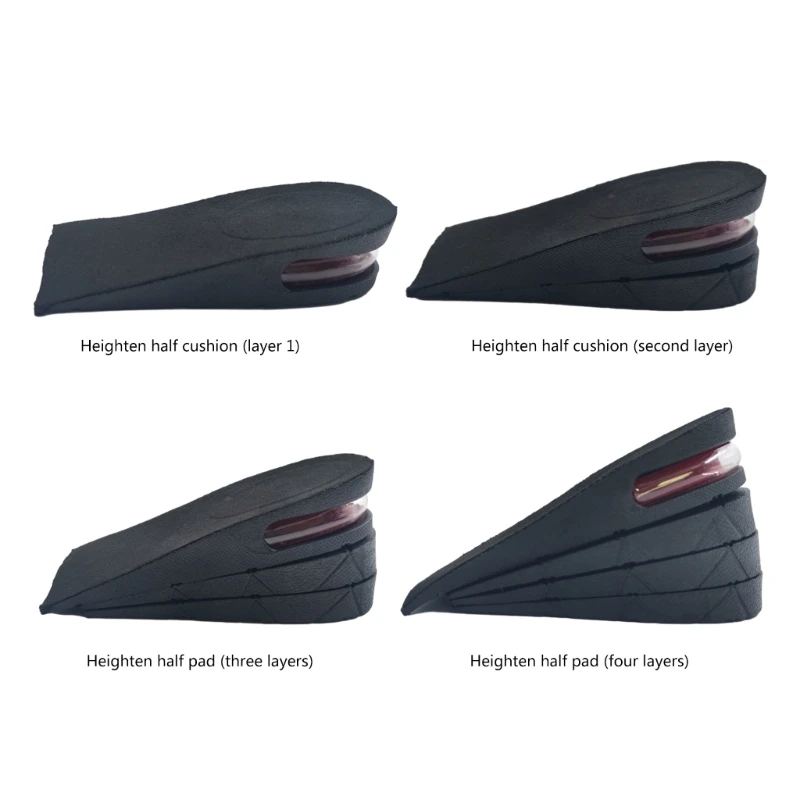 Men Women Shock Absorbing Cushion Insoles Replacement Sports Shoe Height Inserts